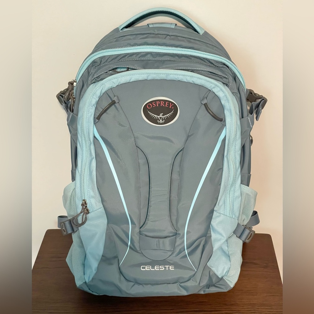 Osprey Celeste Backpack in Blue with Gray Interior